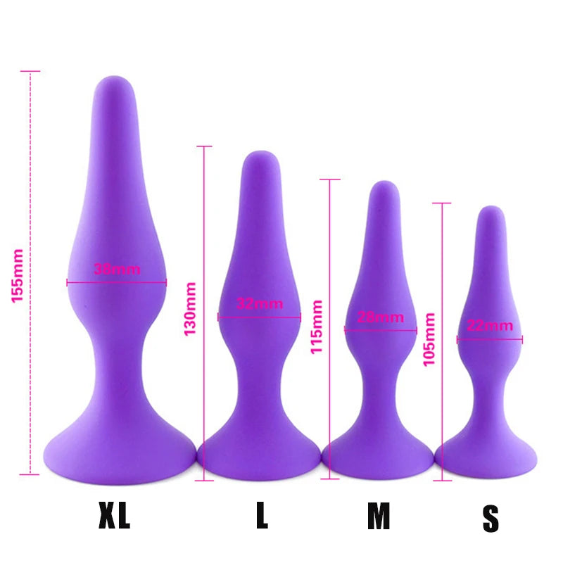 Silicone Anal Plugs (S/M/L/XL) Perfect for Women