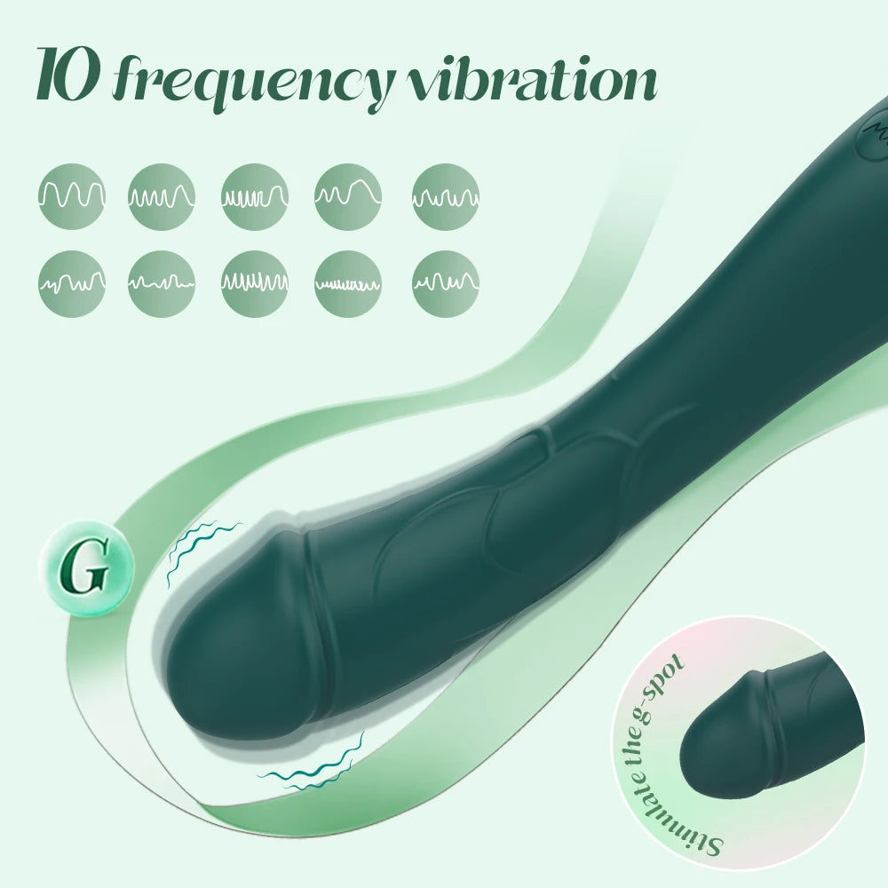 Soft Silicone Massager with 10 Speed Settings